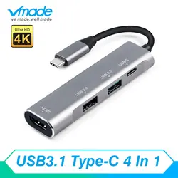 Vmade USB-C 3,1 Тип C разъем Поддержка HD 1080 P 5 Гбит usb-кабель-концентратор для Apple Macbook samsung Galaxy S9 huawei Matebook