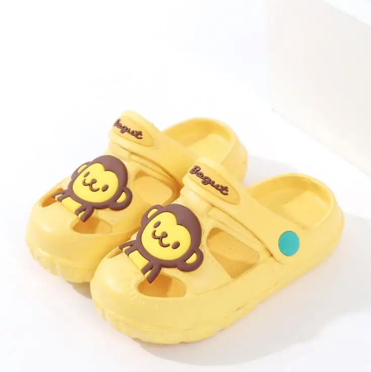 summer Children boys girls EVA Slippers five star Non-slip beach hole shoes different styles 140-180 XQ01 - Цвет: yellow