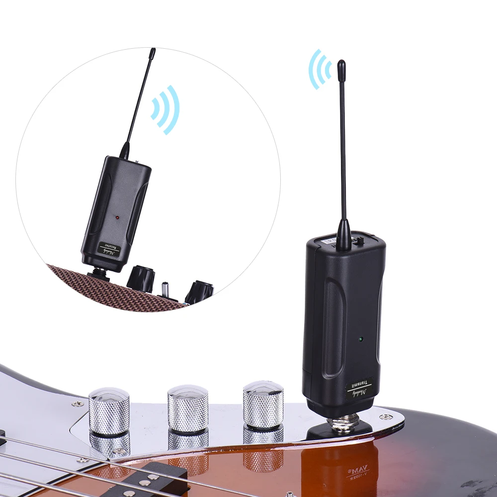 Muslady портативный беспроводной аудио передатчик приемник система для электрогитары бас Электрическая Скрипка музыкальный инструмент