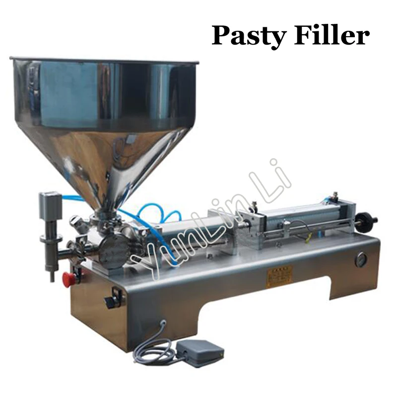 

Pneumatic Pasty Filling Machine Sticky Pasty Filler Stainless Hot Sauce Bottling Equipment Beverage Packer