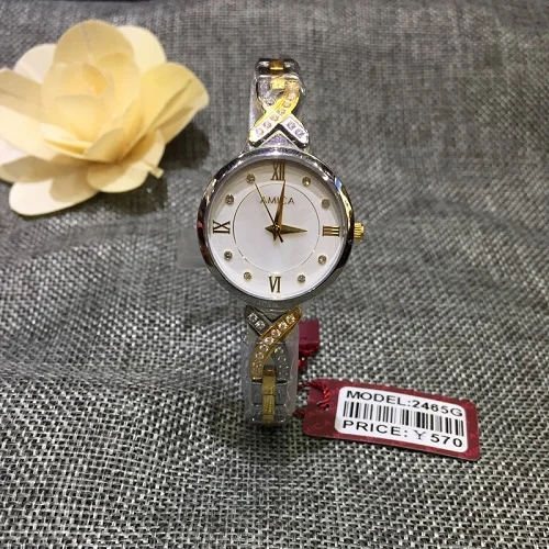Роскошные модные кварцевые часы AMICA из нержавеющей стали с ремешком Gine, женские наручные часы,, подарочные часы - Цвет: silver