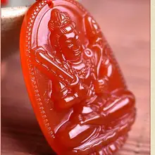 Новое Световое пятно нового с натуральным красным агатом кулон знак зодиака бык void Тибет Bodhisattva Hufo мужской патрон