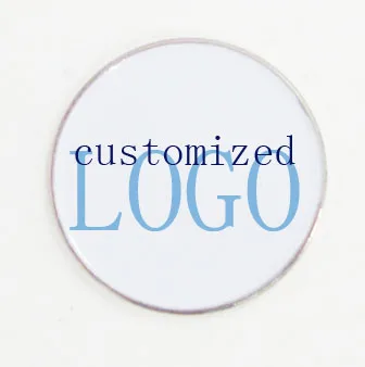

100EA blank 25mm ball marker customized logo ball marker with glue coating