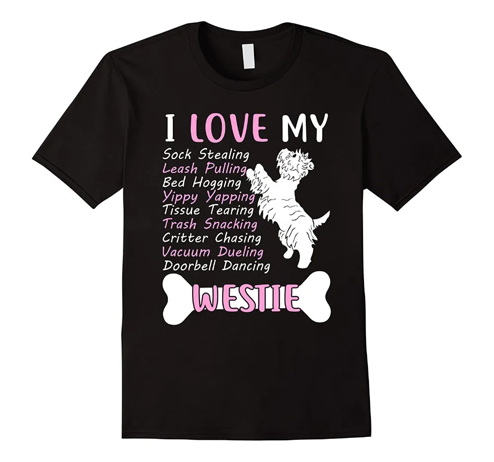 

Selling Men'S Short 100% Cotton Crew Neck I Love My Westie T-Shirt Short Sleeve Tops Tee