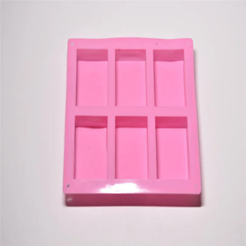 6 полости простые базовые прямоугольные формы силиконовые формы для мыла для домашнего изготовления мыла силиконовые формы для смолы 40