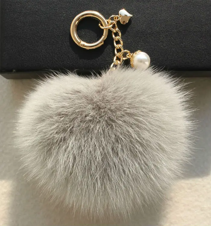 luxury pom fur pom Pom Large Fluffy Fox Soft Fur 10cm Pom Real Large Luxury
