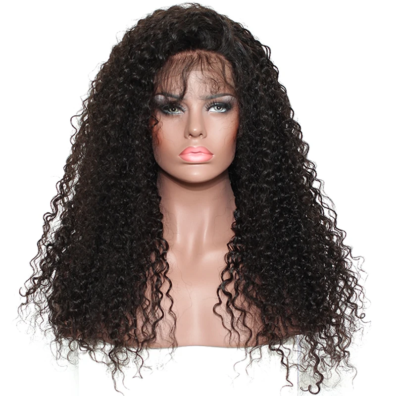 250 Density Curly Lace Front font b Human b font font b Hair b font Wigs