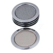 

Yibuy 6cm Dia Chrome Zinc Alloy Dobro Resonator Guitar Sound Hole Cover for Guitar Maker or Luthier