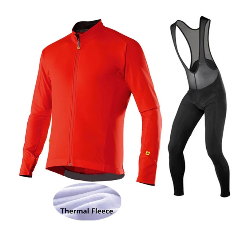 

MAVIC Men's Winter Thermal Fleece Cycling Jersey Set Maillot Ropa Ciclismo Keep Warm MTB Bike Wear Bicycle Clothing Cycling Set