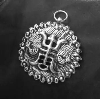 

hot sell new - Handmade Miao silver pure handmades 925 silver embroidery accessories Butterfly Silver luck Necklace Pendant