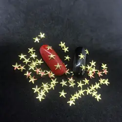50PSC новые золотые звезды заклепки 3D Дизайн ногтей украшения, сплав брони, продукты