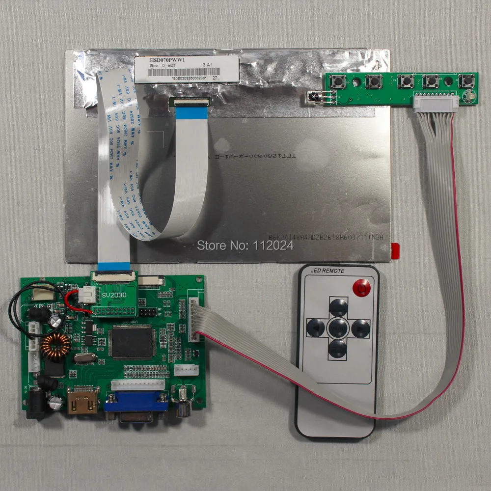 HD MI VGA 2AV lcd плата контроллера VS TY2662 V1 + 7 дюймов HSD070PWW1 B00 1280x800 IPS ЖК панель пульт