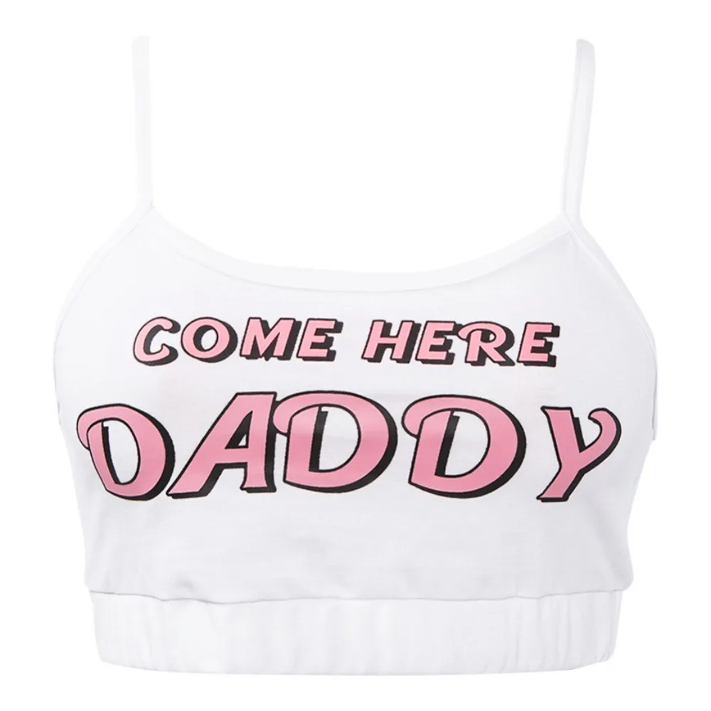 

Sexy Letter Printed Camisoles Women Breathable Crop Top 2019 New Fashion Women's Tank Tops