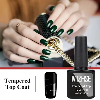

MIZHSE Nail Gel Polish Top Coat No Cleanse Shining Clear Nail Gel Diamond Gel Top Coat No Wipe Topcoat Nagellak Nail Design