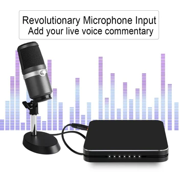 

Newest Video-Game Capture card, PVR, DVR with Microphone(Full HD 1080P,Record Xbox,PS4,Live TV,FPV drone,Nintendo Switch,TV Box)