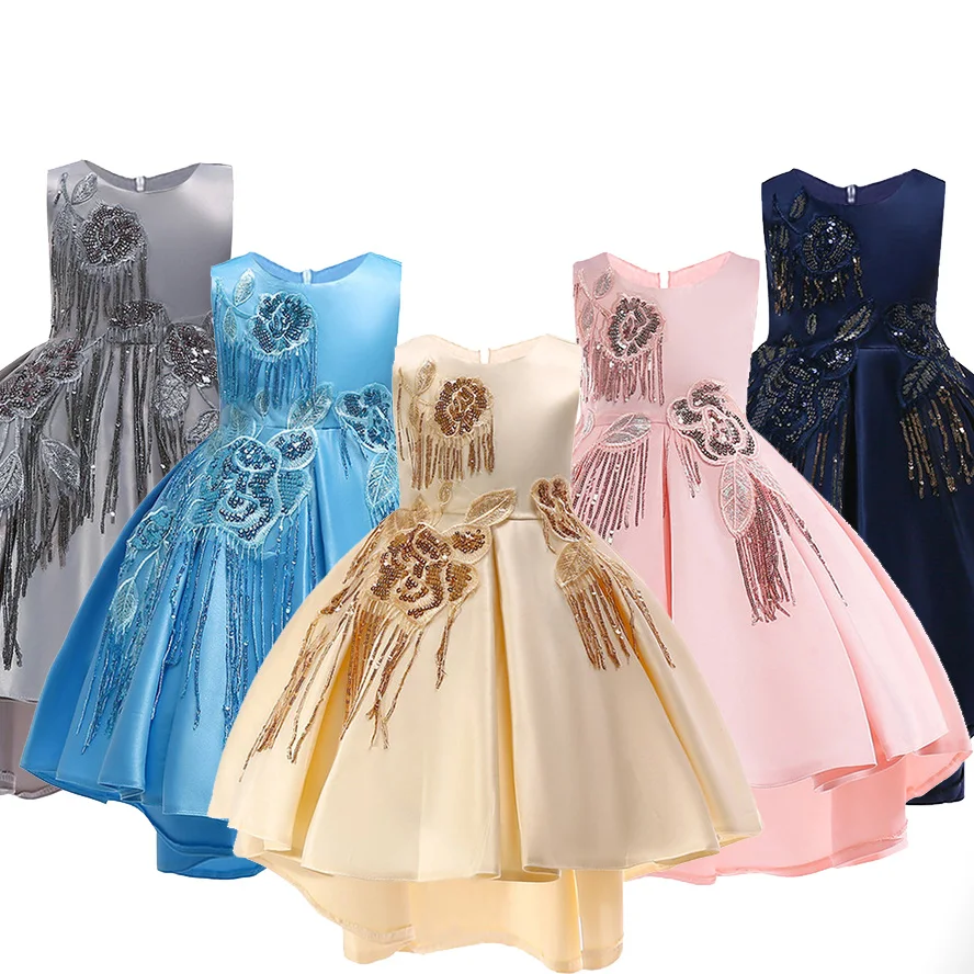 

New girl birthday wedding party beauty beauty princess dress child Christmas costume clothes prom dress 4 6 8 10 12 14 years old