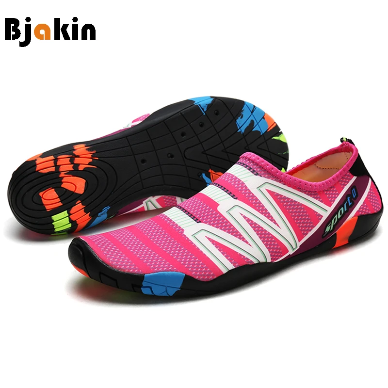 

Pink Water Sports Shoes for Woman Water Shoes Women Beach Camping Swimming Sneakers Lightweight Aqua Upstream Slippers Uni'se'x