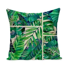 

Pumelo Tree Tropical Cushion Cover Green Leaves Palm Tree Throw Pillows for Sofa Chair and Cars Pillow Case Floor Cushion