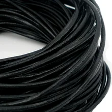 DoreenBeads из натуральной кожи Ювелирные изделия из жемчуга веревку черный 1,5 мм, 2 м, новинка