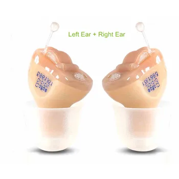 Cofoe a Pair Mini invisible CIC Hearing Aid Enhancer Portable Digital Hearing Aid deaf In The Ear Sound Amplifier Ear Care Tools best selling micro digital amplifier volume hearing aid mini cic sound amplifier in the ear s 10b free shipping