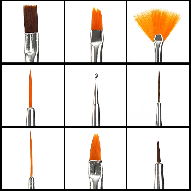 AddFavor 7 Pc/15 ПК акрил Nail Art Brush Set инструмент для нанесения точек на ногти маникюр Картина кисти Pen UV гель для ногтей Дизайн ногтей кисти