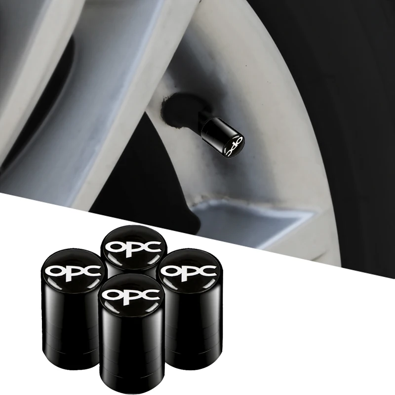 

4x Car-Styling Car Wheel Tire Valves Air Caps Fit For Opel OPC H G J Corsa Insignia Astra Antara Zafira Mokka Regal Astra Vectra