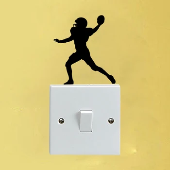 

Silhouette Football Personality Livingroom Wall Sticker Switch Decal 6SS0250
