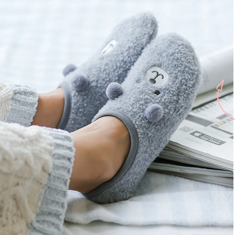 Autumn Winter Thick Coral Velvet Women Socks Cute Plush Cartoon Bear Rabbit Warm Ankle Socks Fashion Home Floor Sleep Socks