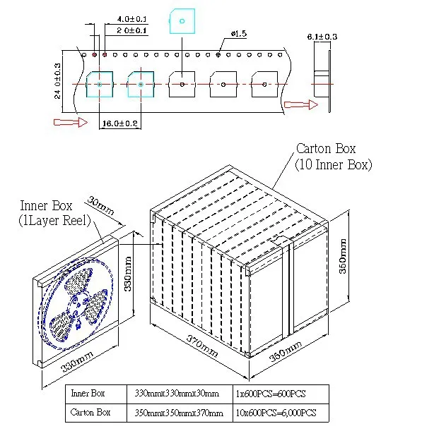 СМД зуммер SMD активный зуммер 3 V 5 V HN9650B Размер 9,6*9,6*5 мм