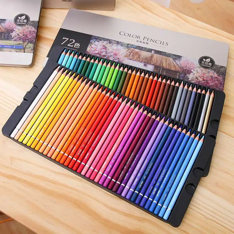 

Deli Professional 72 Colored Pencil Set Water Colour Pencil Tin Box Drawing Painting Sketch Lapis De Cor school Artist supplie
