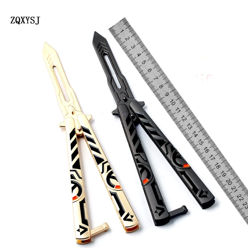 

Butterfly In Knife CS Go Balisong Pocket Folding Throwing Knife Training Practice Hand Tools Kerambit No Sharp Flip CS Toy Gifts