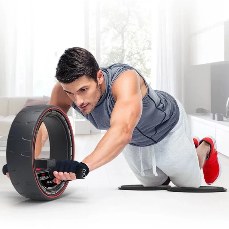 

JUFIT High Quality New Design Sport AB Power Abdominal Fitness Exercise AB Wheel Roller Fitness Exercise Gym Equipment Roller