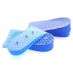 1 пара новые удобные унисекс Невидимый Honeycomb силиконовый гель высота подъема Увеличить Регулируемая обуви Стельки пятки вставки Pad