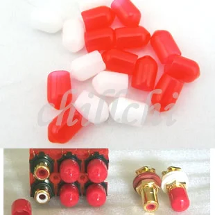RCA head lotus seat audio AV signal socket sound dustproof cap oxidation resistant rubber sleeve | Электронные компоненты и