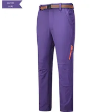 Женские флисовые Походные штаны, штаны для отдыха на природе водонепроницаемый ветрозащитный треккинг флисовые внутренние брюки женские для альпинизма, Непродуваемые