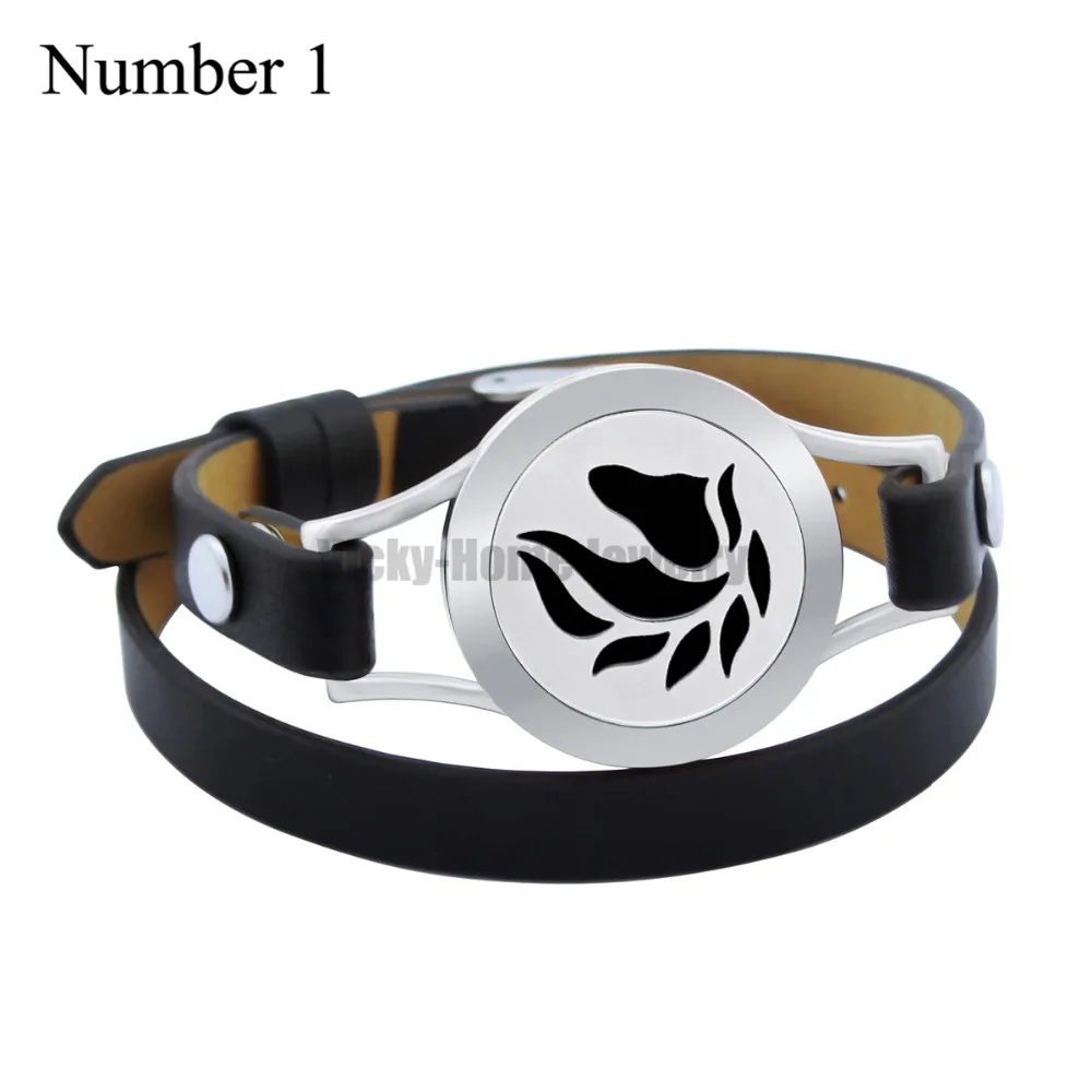 ZP-BS090-1 Diffuser Leather Locket Bracelet