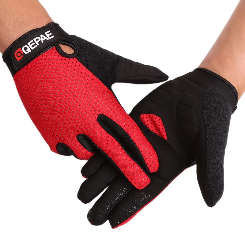 

Summer fitness Motorcycle Road riding outdoor glove Full Finger High Quality Riding Gloves Women Men Bike Gloves