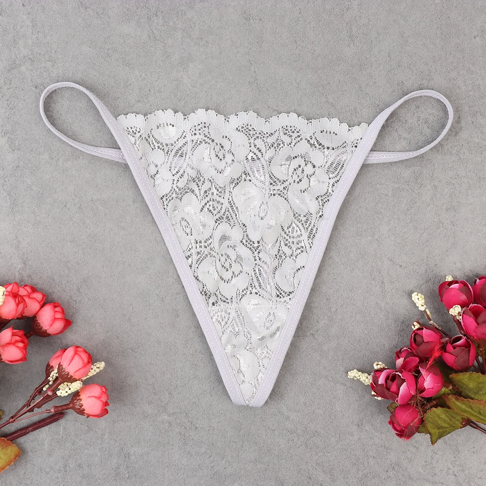 

Color Random! New Women's Mini Low Waist Briefs Thong Underwear G-string Hollow Out Seamless Transparent Lace Panties