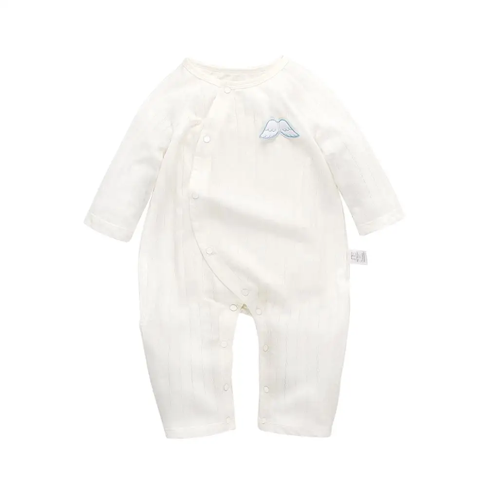 Осенняя одежда для сна с длинными рукавами и рисунком ангела; дышащая хлопковая Пижама для маленьких девочек; комбинезон; 3-12 месяцев