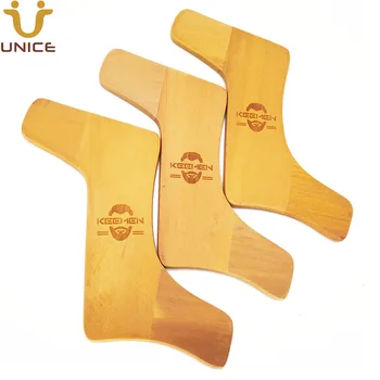 

50pcs/lot New Arrival Customized LOGO Wood Beard Shaper Wooden Facial Hair Shaping Tool Sideburns Whiskers Styling Template Comb