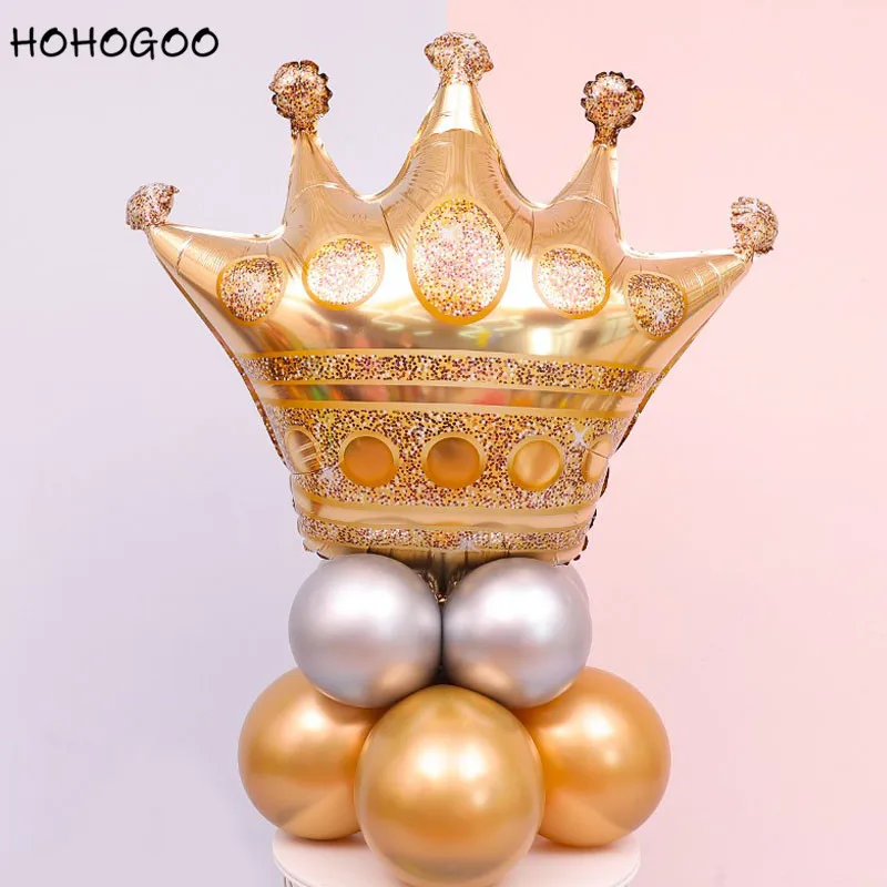 HOHOGOO 1 PC 4 Размеры большая корона Фольга шар принца и принцессы на день рождения