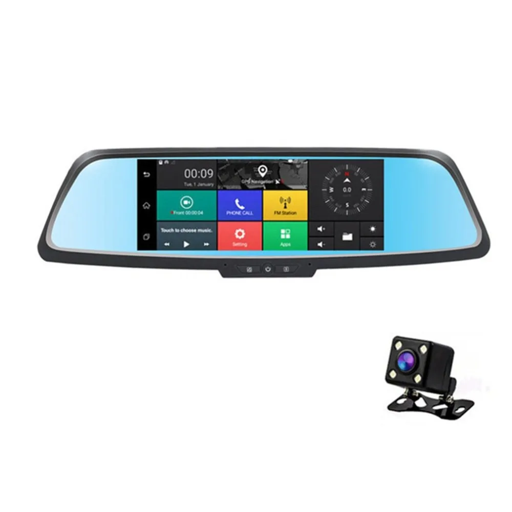 

7 Inch Professional Dual Lens Car DVR 3G Rearview Mirror Recorder Camera Full HD 1080P Dash Cam for Android 5.0