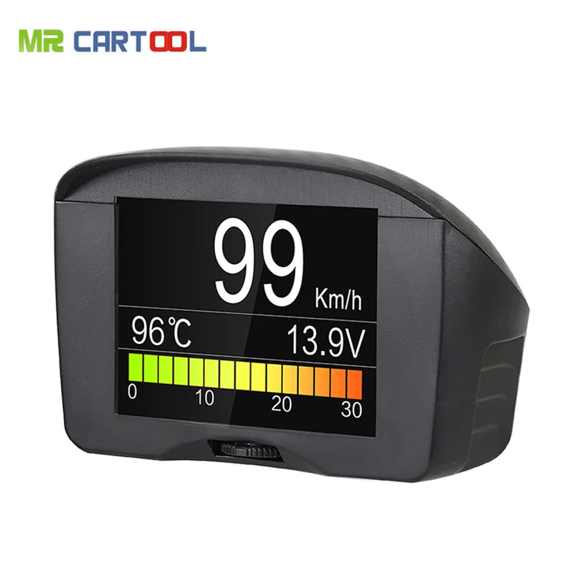 AUTOOL 2.4'' Multi-Function Car OBD Smart Digital Meter & Alarm Fault Code Water temperature gauge voltage speed meter display