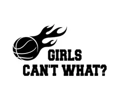Девушки не могут, что Баскетбол Спорт ноутбук стикер 23x16 см