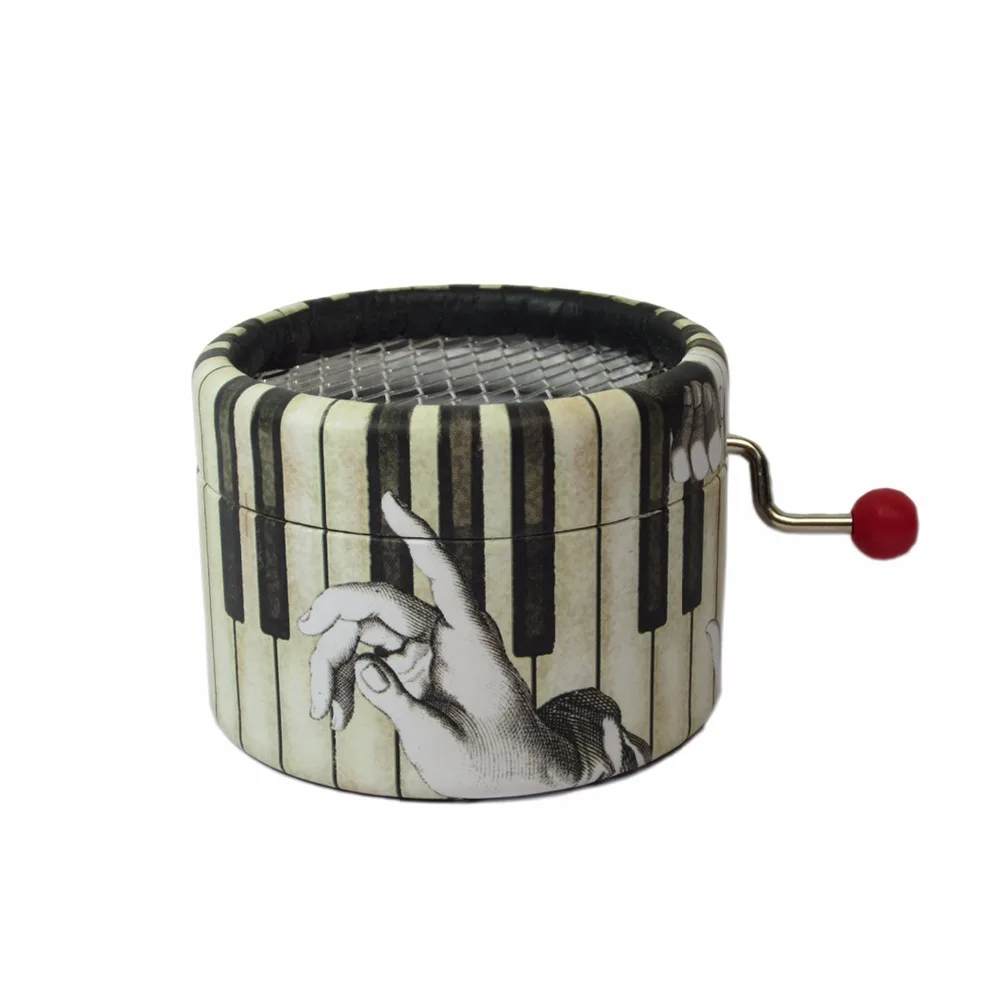 

Piano paper round hand crank music box Yunsheng music box movement DIY Angela's gifts free shipping