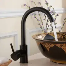 360 градусов вращающийся медный черный смеситель для кухни горячей и холодной воды овощи бассейна раковина смеситель кухонный Смесители Для Раковины