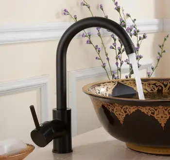 

360 degree rotating copper Black kitchen faucet hot and cold water vegetables basin sink mixer tap kitchen basin faucets