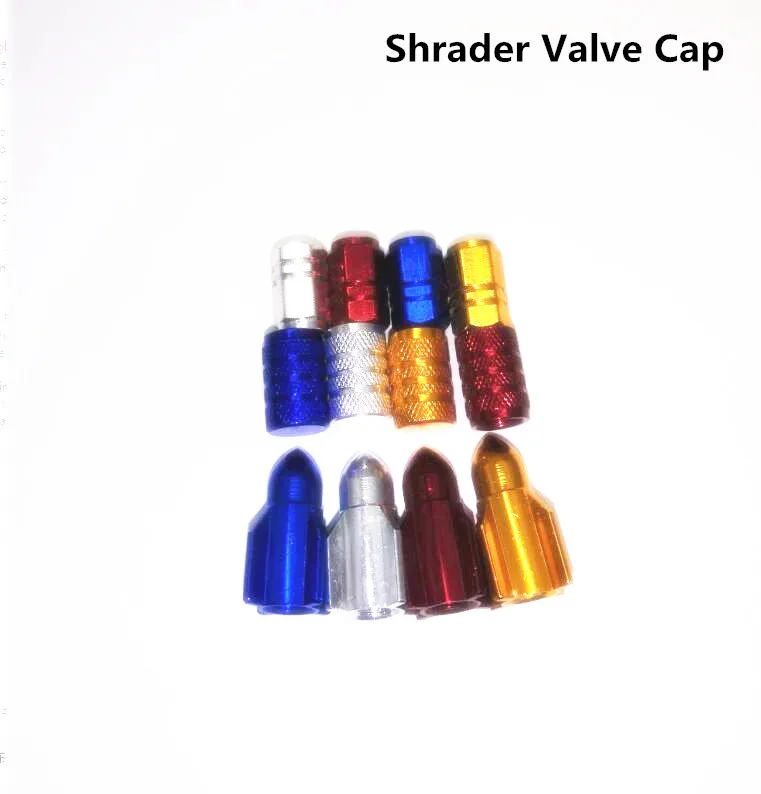 

4pcs New Bike Bicycle Wheel Tire Tyre Shrader Valve Caps Theftproof Aluminum Bike Wheel Tires Valves Air valve Caps