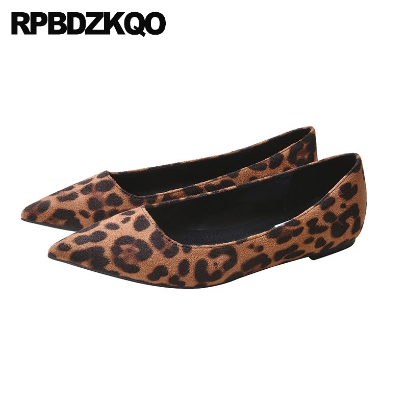 

chinese pointed toe italian large size flats china slip on party leopard print 2019 office designer women dress shoes suede work