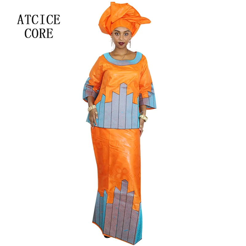

african dresses for woman bazin riche embroidery design long dress W017